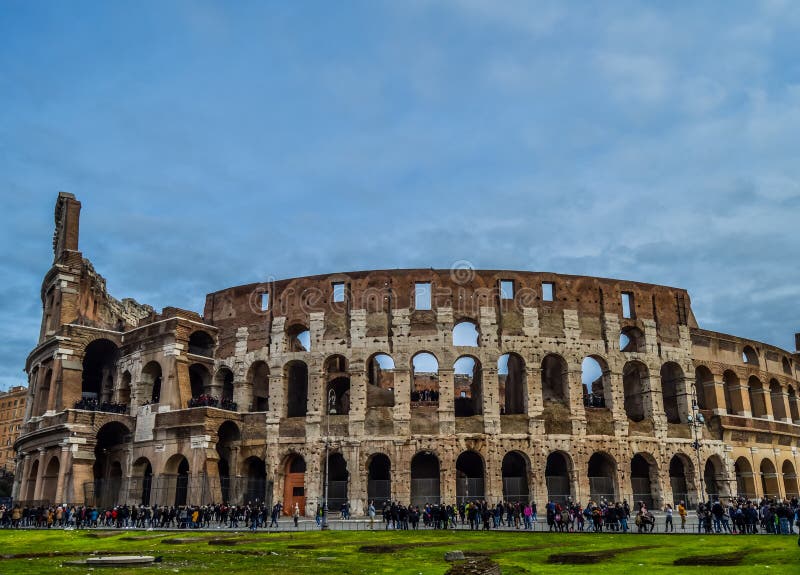 Old and historic Colosseum in central Rome, Italy where Spartan fight with each other. Old and historic Colosseum in central Rome, Italy where Spartan fight with each other